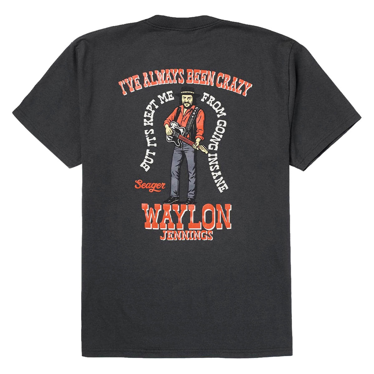 Seager Always Been Crazy T-Shirt - Vintage Black image 1
