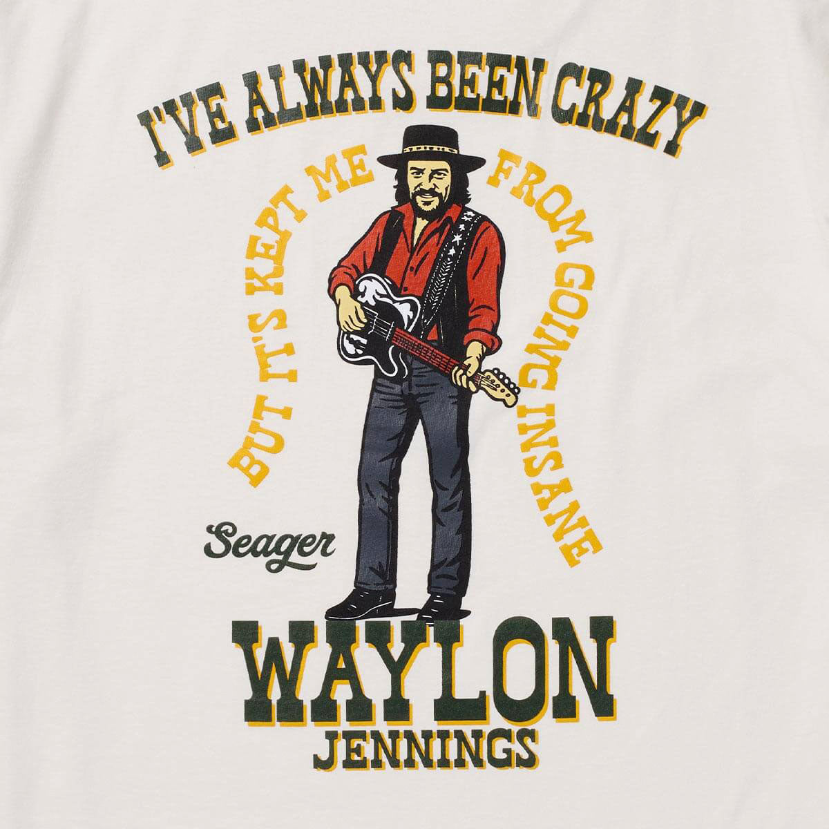 Seager Always Been Crazy T-Shirt - Vintage White image 3