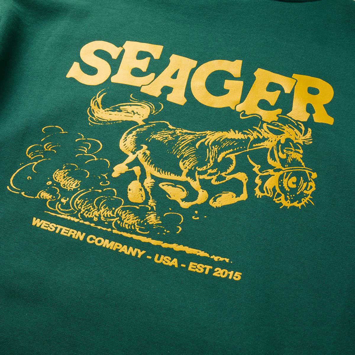 Seager Horse Fried Hoodie - Forest Green image 3