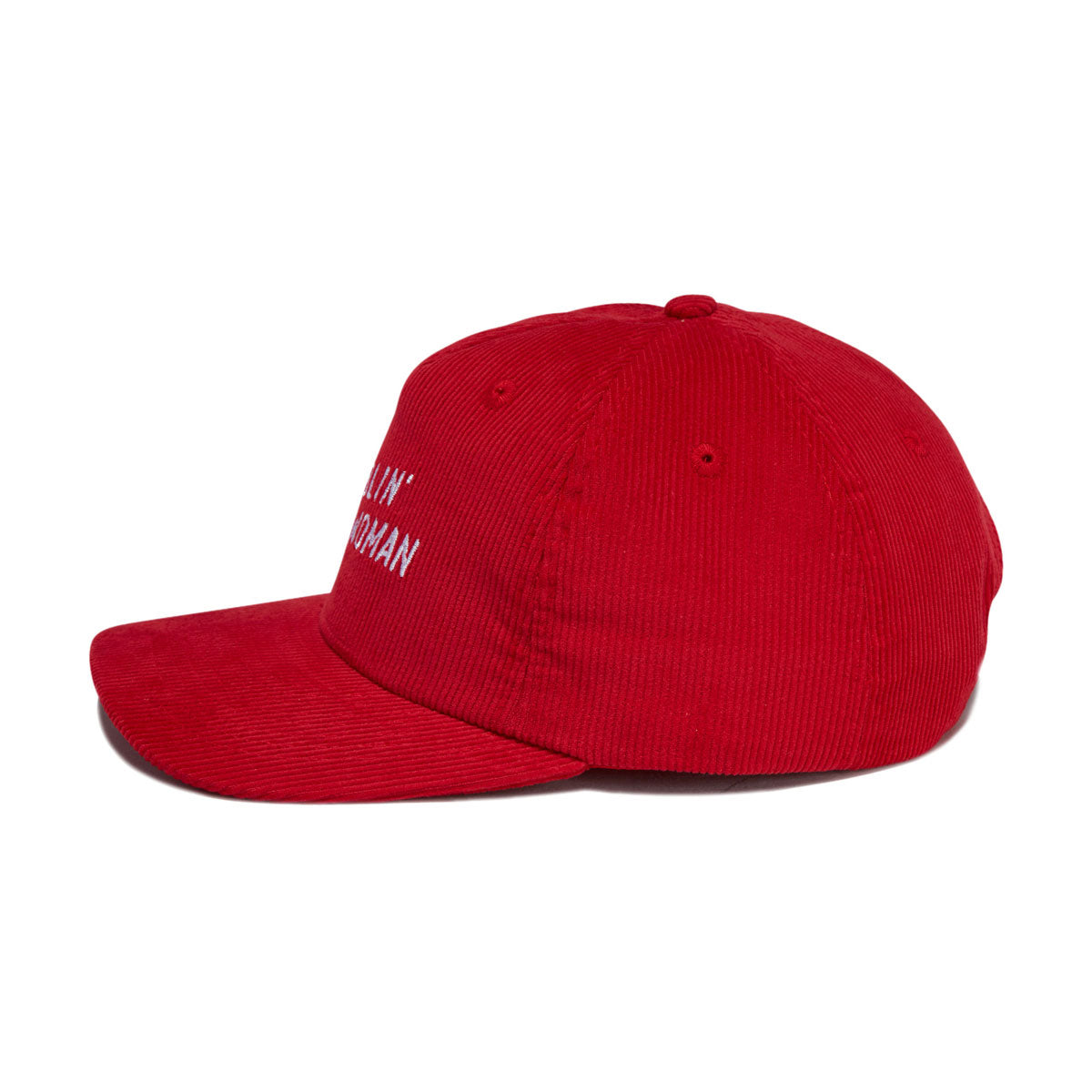 Seager Ramblin' Woman Corduroy Snapback Hat - Red image 3