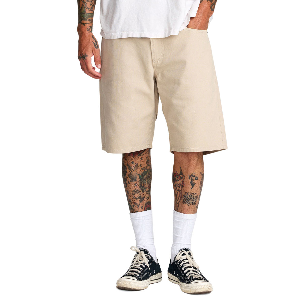 RVCA Dayshift 5 Pocket 21 Shorts - Light Khaki image 2