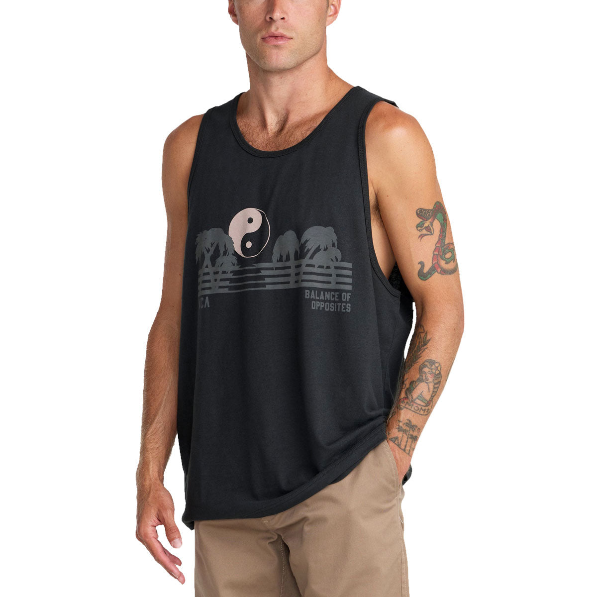 RVCA Balance Horizon Tank Top - Pirate Black image 5