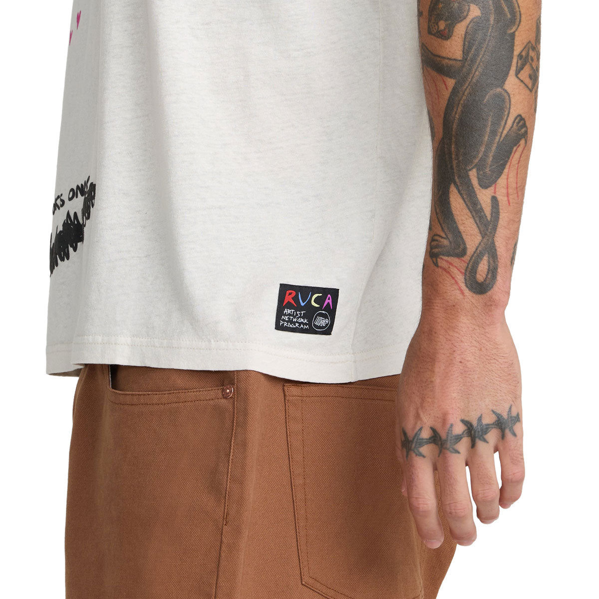 RVCA Ride The Wave Hemp T-Shirt - Ceramic image 3