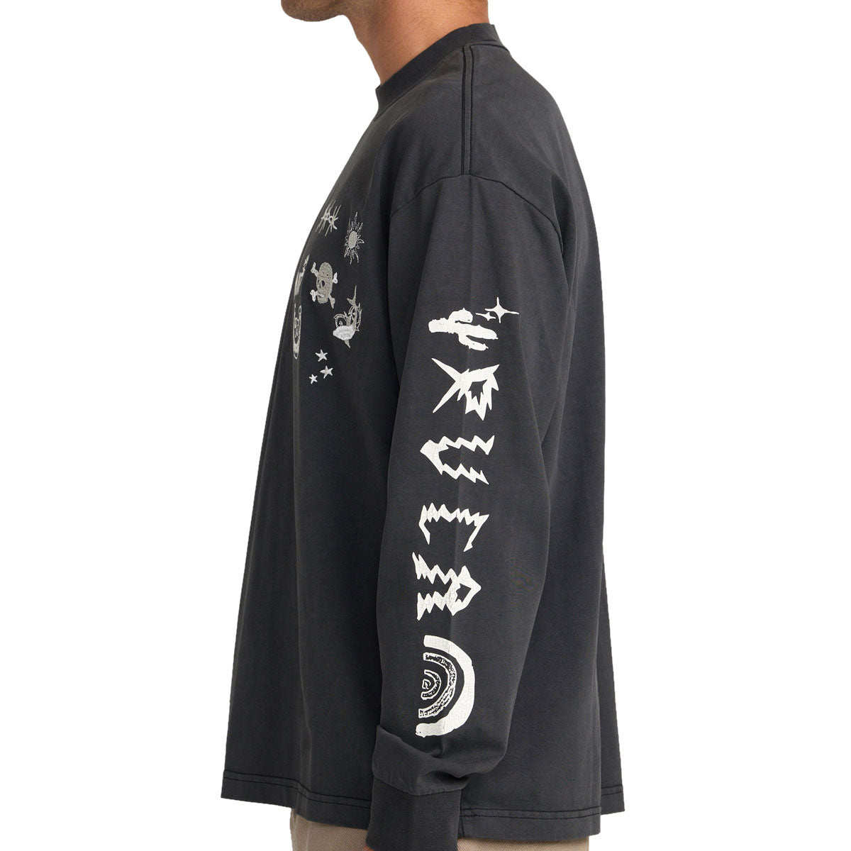 RVCA High On Life Long Sleeve Shirt - Pirate Black image 3