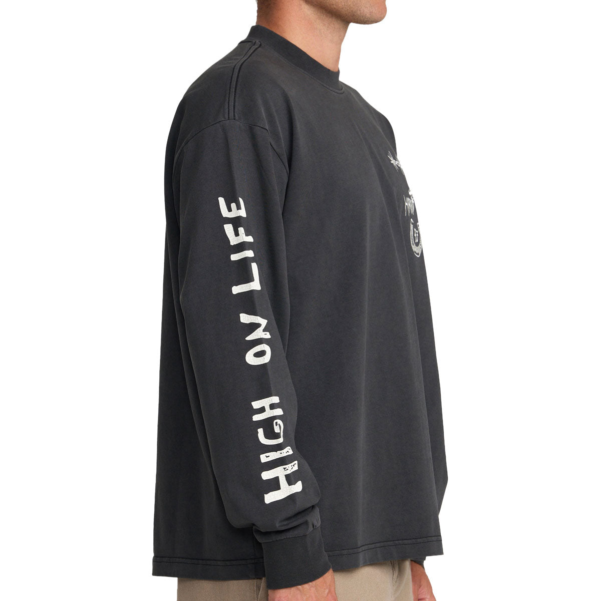 RVCA High On Life Long Sleeve Shirt - Pirate Black image 4