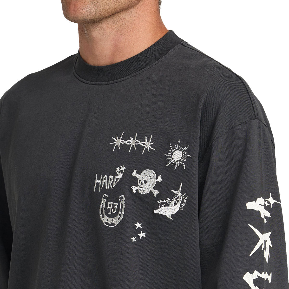 RVCA High On Life Long Sleeve Shirt - Pirate Black image 5