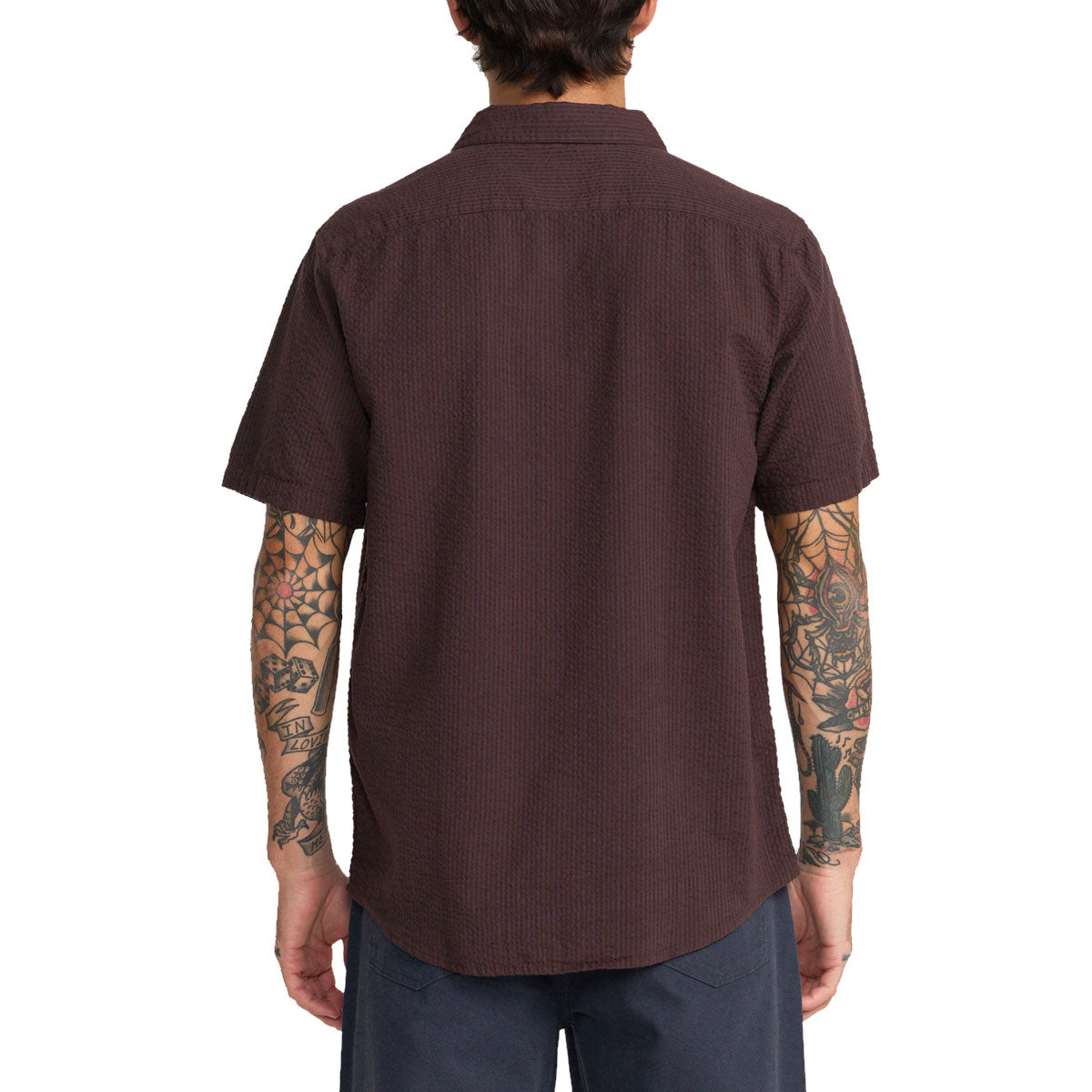 RVCA Thatll Do Seersucker Shirt - Mocha image 2