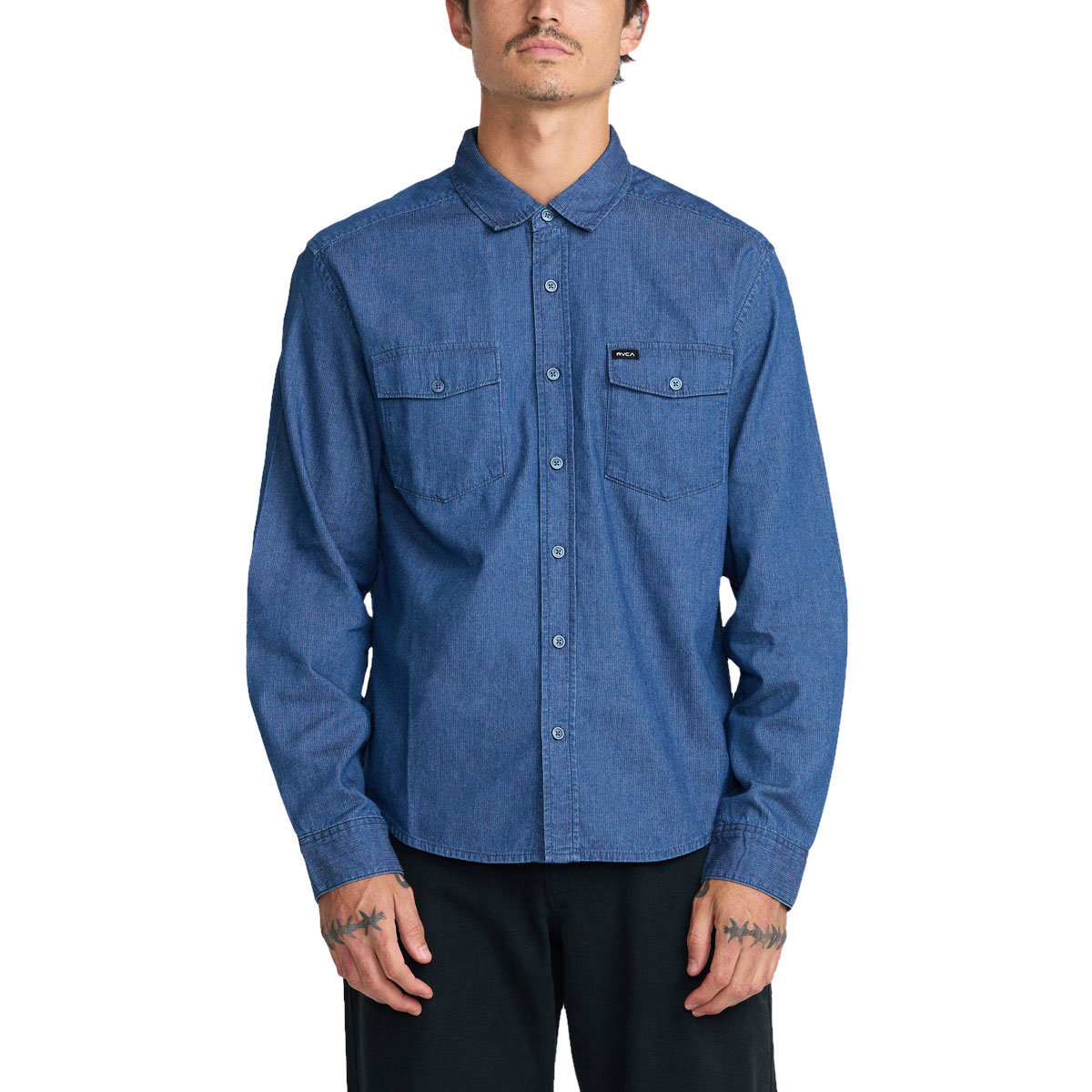 RVCA Denim Days Long Sleeve Shirt - Indigo image 1