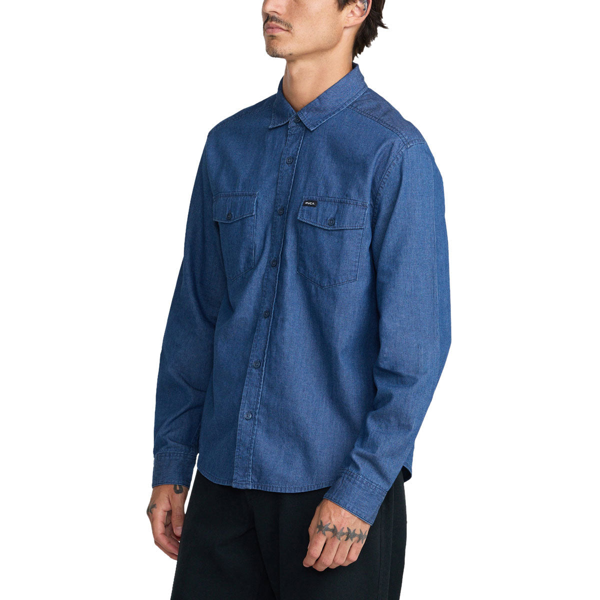 RVCA Denim Days Long Sleeve Shirt - Indigo image 3