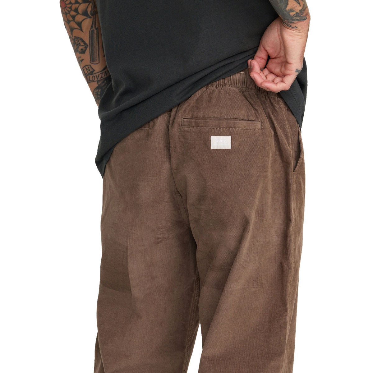 RVCA Vacancy Cord Elastic Pants - Mushroom image 4