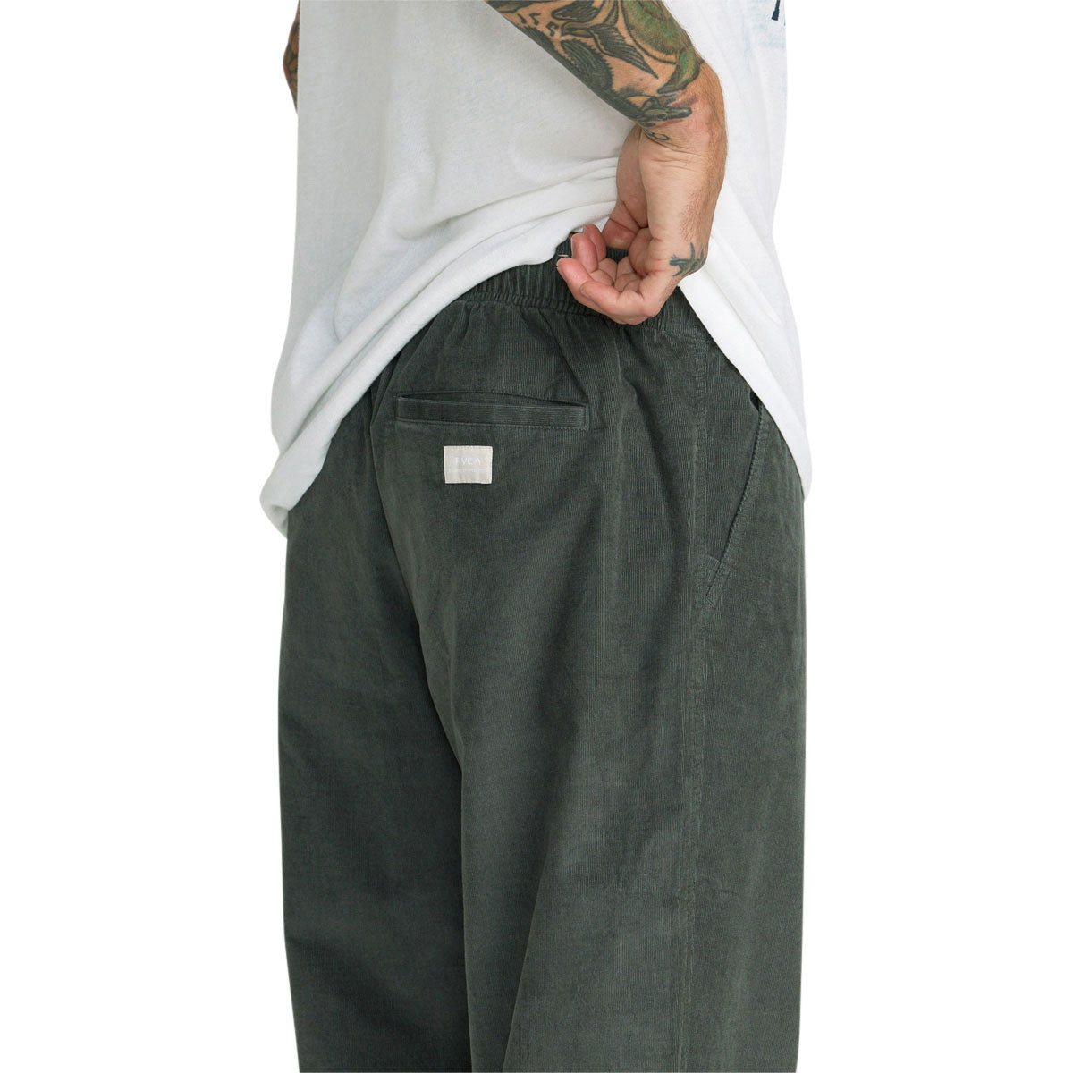 RVCA Vacancy Cord Elastic Pants - Sage Leaf image 4
