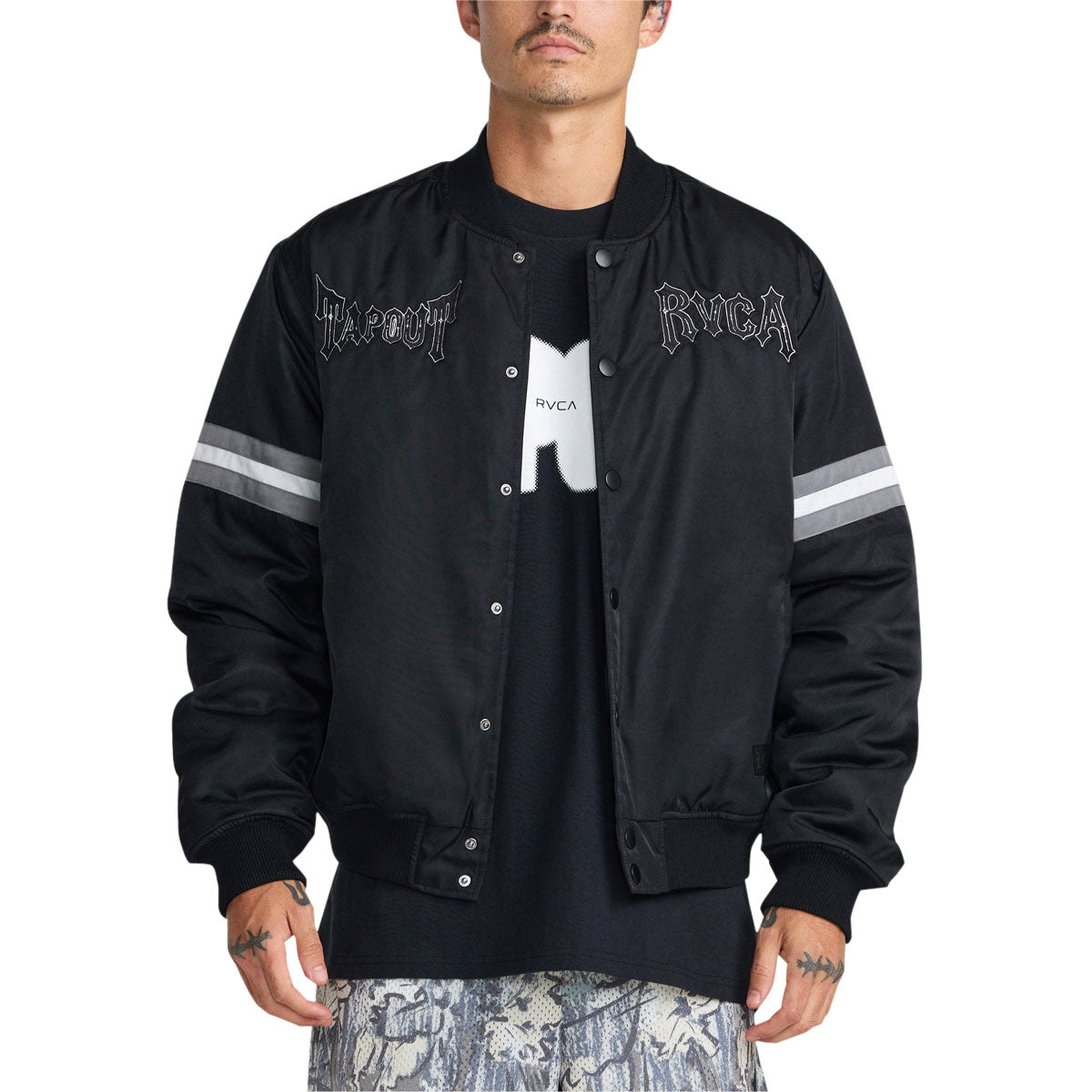RVCA x Tapout Satin Jacket - Black image 2