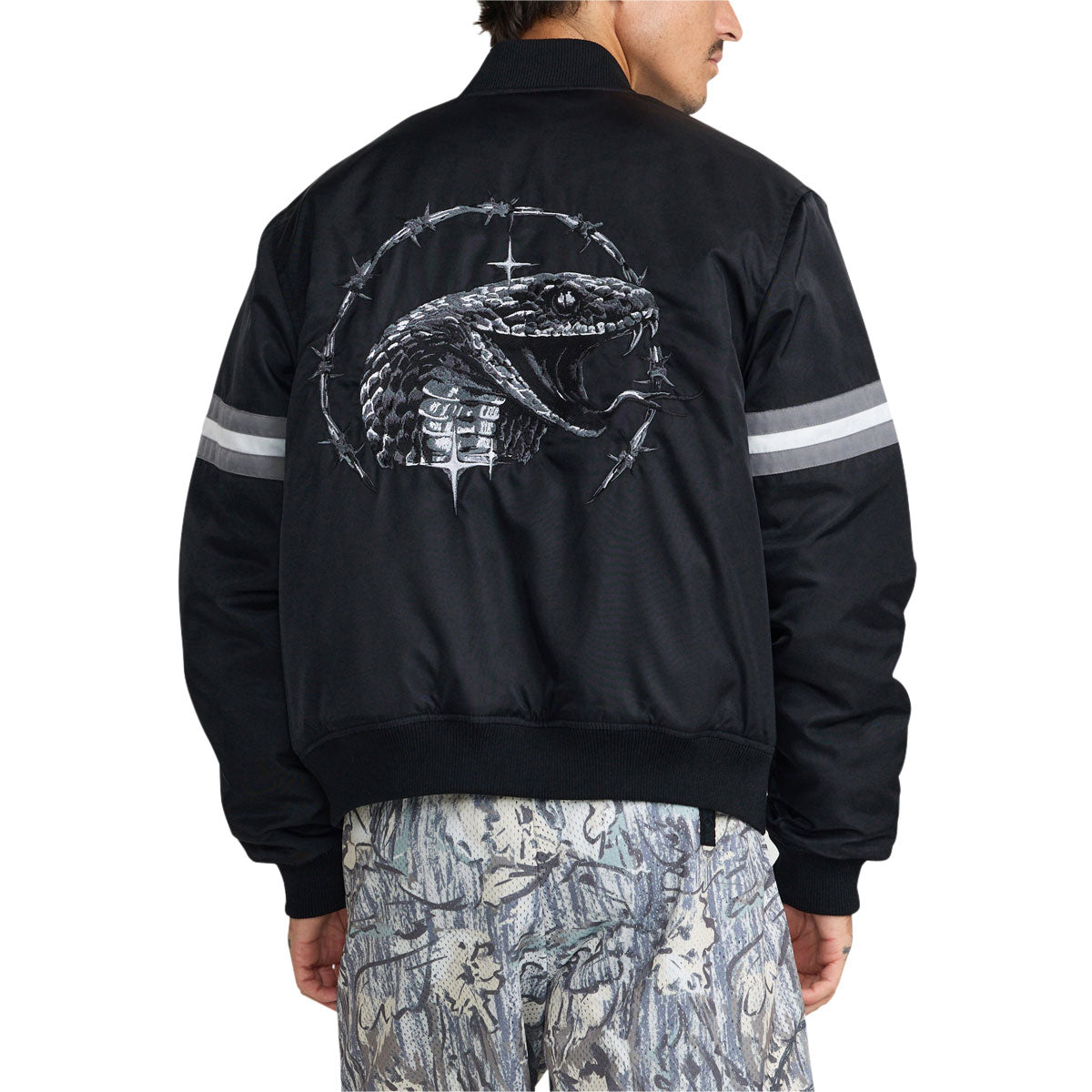 RVCA x Tapout Satin Jacket - Black image 3