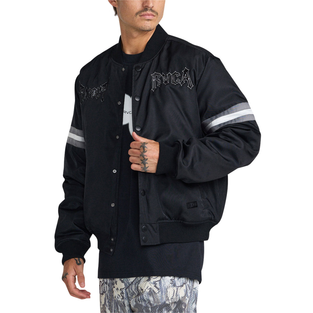 RVCA x Tapout Satin Jacket - Black image 4