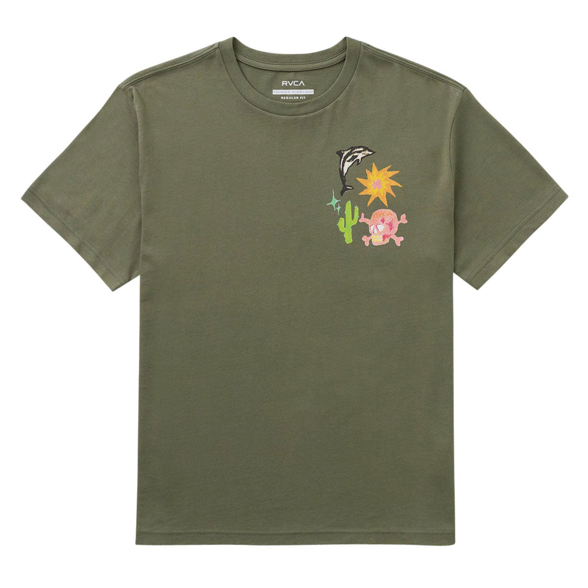 RVCA High On Life T-Shirt - Olive image 2