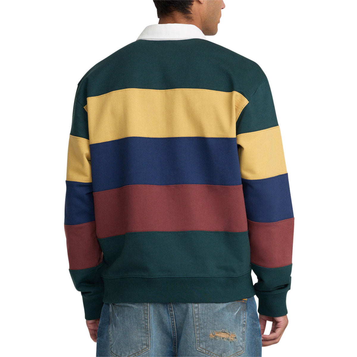RVCA Insignia Fleece Rugby Sweatshirt - Dusty Green image 2