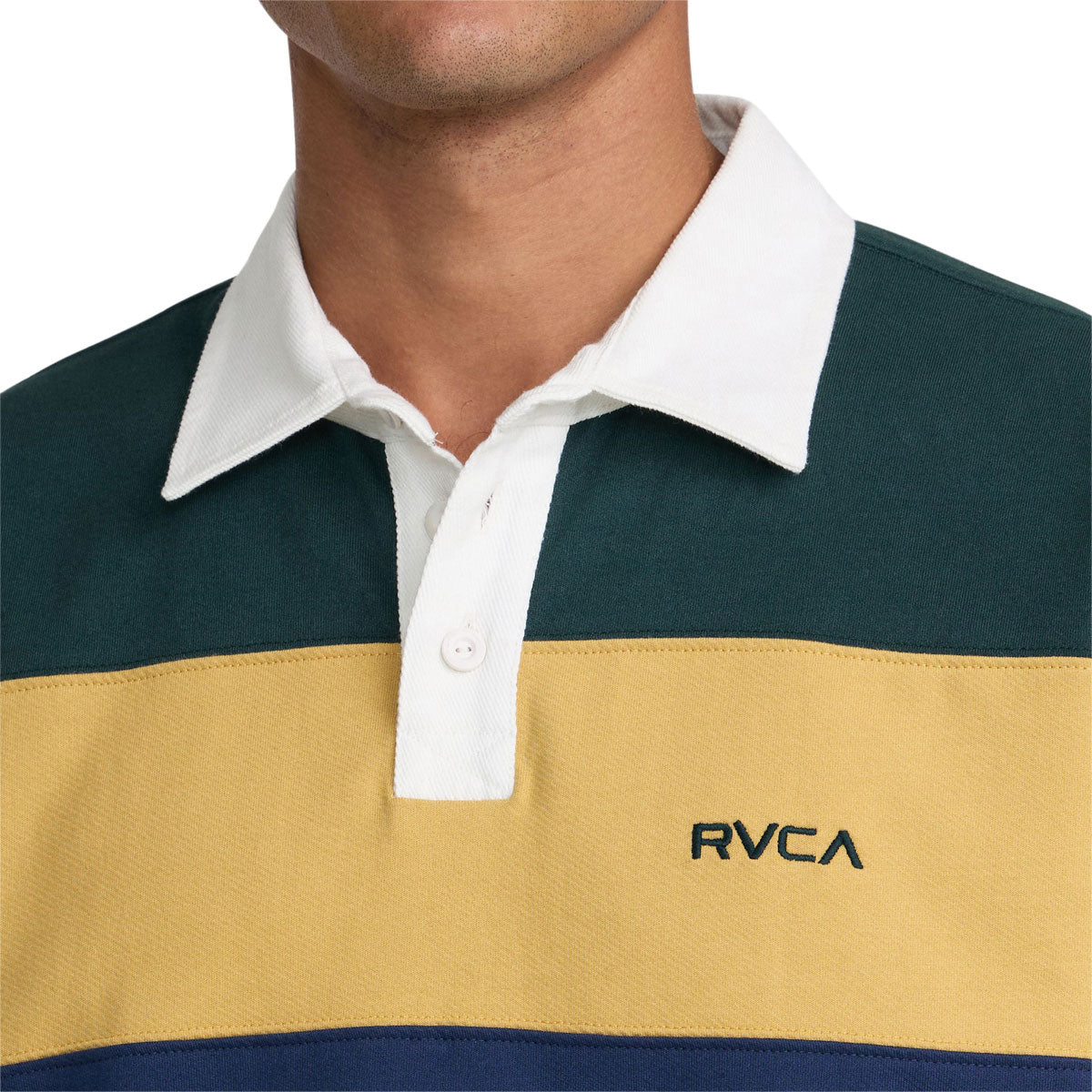 RVCA Insignia Fleece Rugby Sweatshirt - Dusty Green image 4