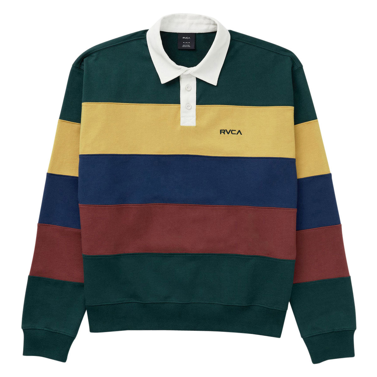RVCA Insignia Fleece Rugby Sweatshirt - Dusty Green image 5