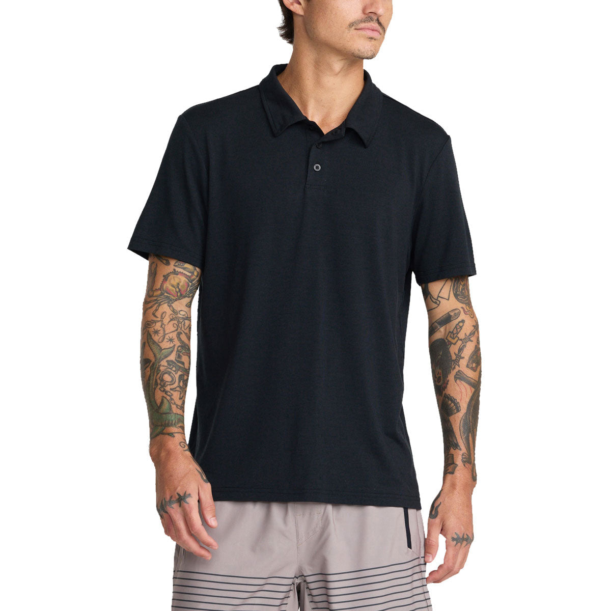 RVCA Balance Polo Shirt - Black image 1