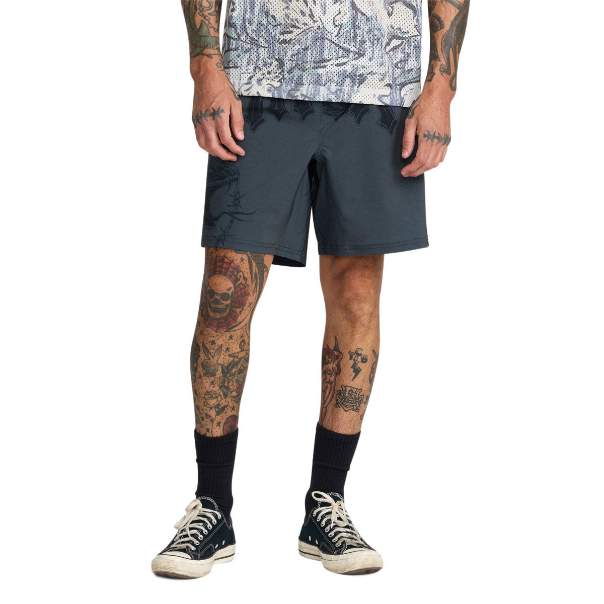 RVCA x Tapout Fight Scrapper Shorts - Black image 3