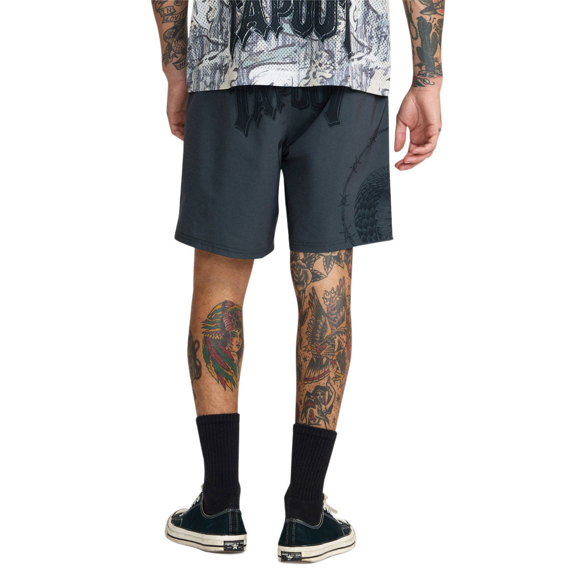RVCA x Tapout Fight Scrapper Shorts - Black image 4
