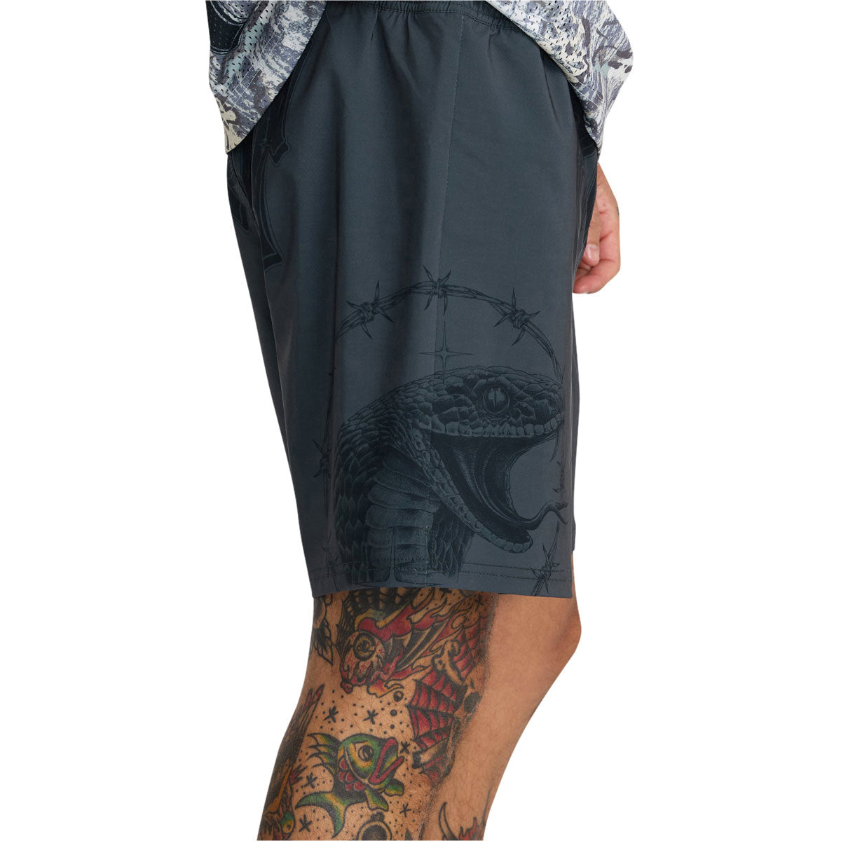 RVCA x Tapout Fight Scrapper Shorts - Black image 5