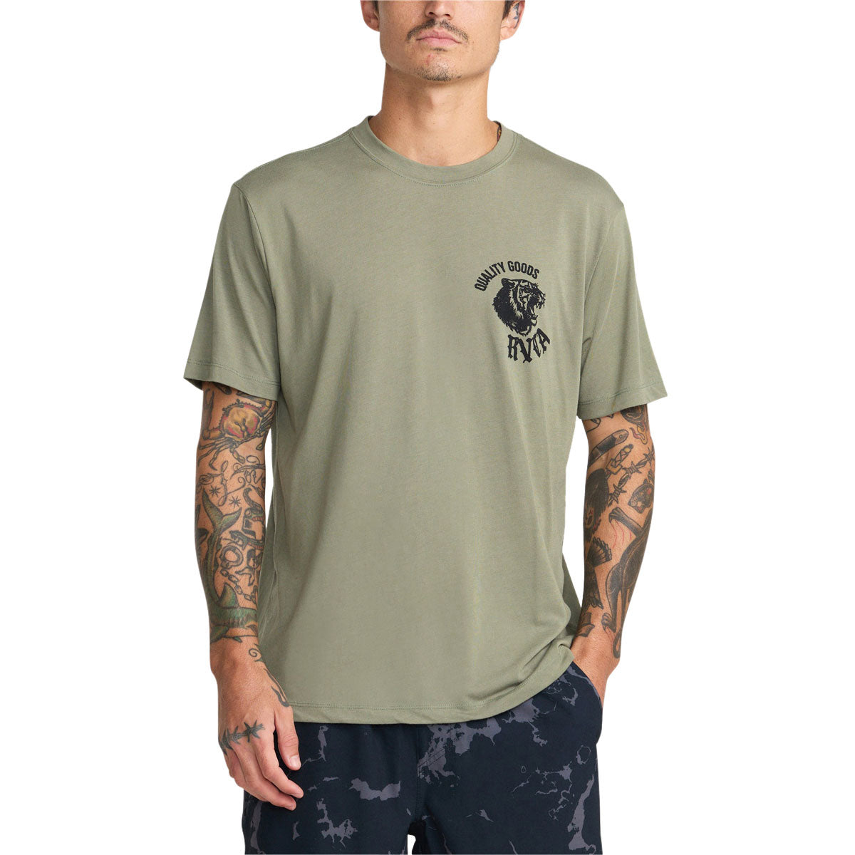 RVCA Big Cat T-Shirt - Army image 3