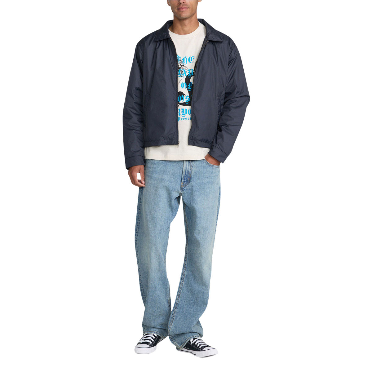 RVCA Dayshift Windbreaker Jacket - Garage Blue image 4