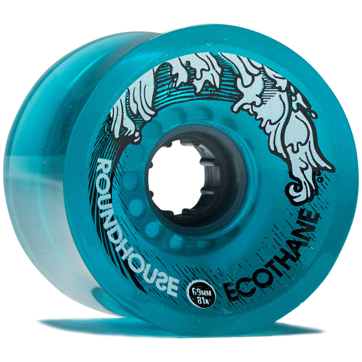 Carver Roundhouse Concave Eco Formula Longboard Wheels - Aqua - 69mm image 1