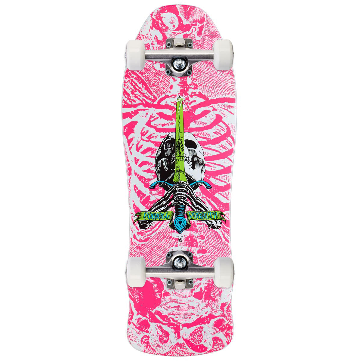 Powell-Peralta Geegah Skull & Sword 7 Skateboard Complete - Hot Pink - 9.75