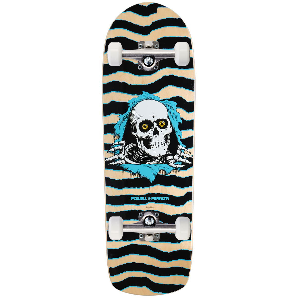 Powell-Peralta Old School Ripper 16 Skateboard Complete - Natural/Blue - 9.89