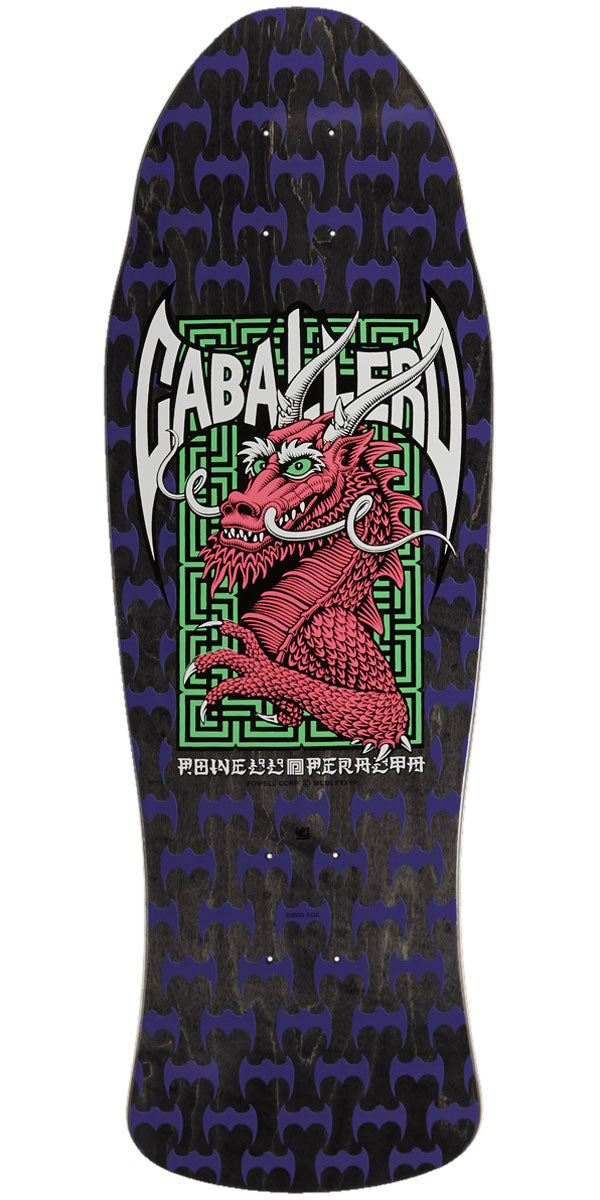 Powell-Peralta Steve Caballero Street Dragon 20 Skateboard Deck - Black Stain - 9.625