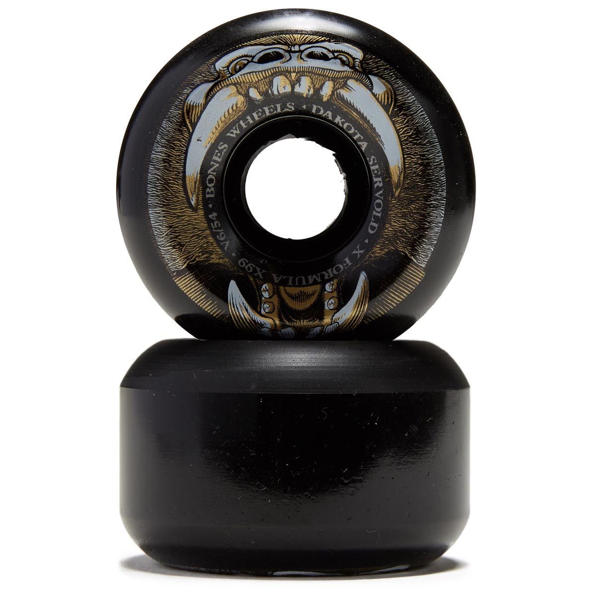 Bones X-Formula Dakota Servold Baboonatic 99a V6 Widecut Skateboard Wheels - Black - 54mm image 2