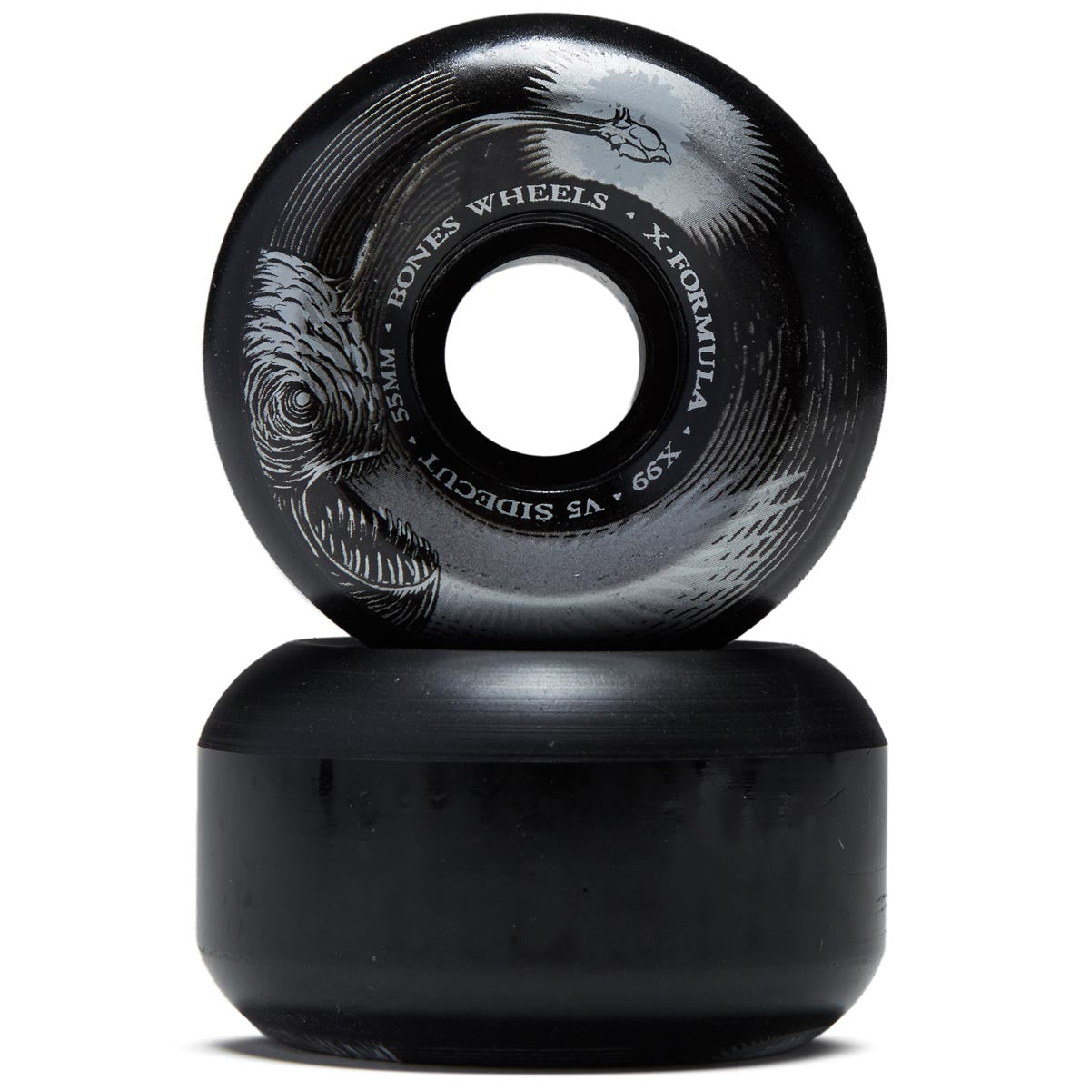 Bones Dark Waters 99a V5 Sidecut Skateboard Wheels - Black - 55mm image 2