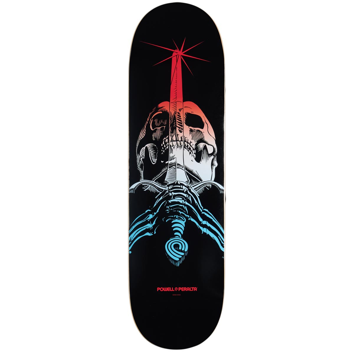 Powell-Peralta Ray Rodriguez Skull & Sword Skateboard Deck - Blue Fade - 9.00