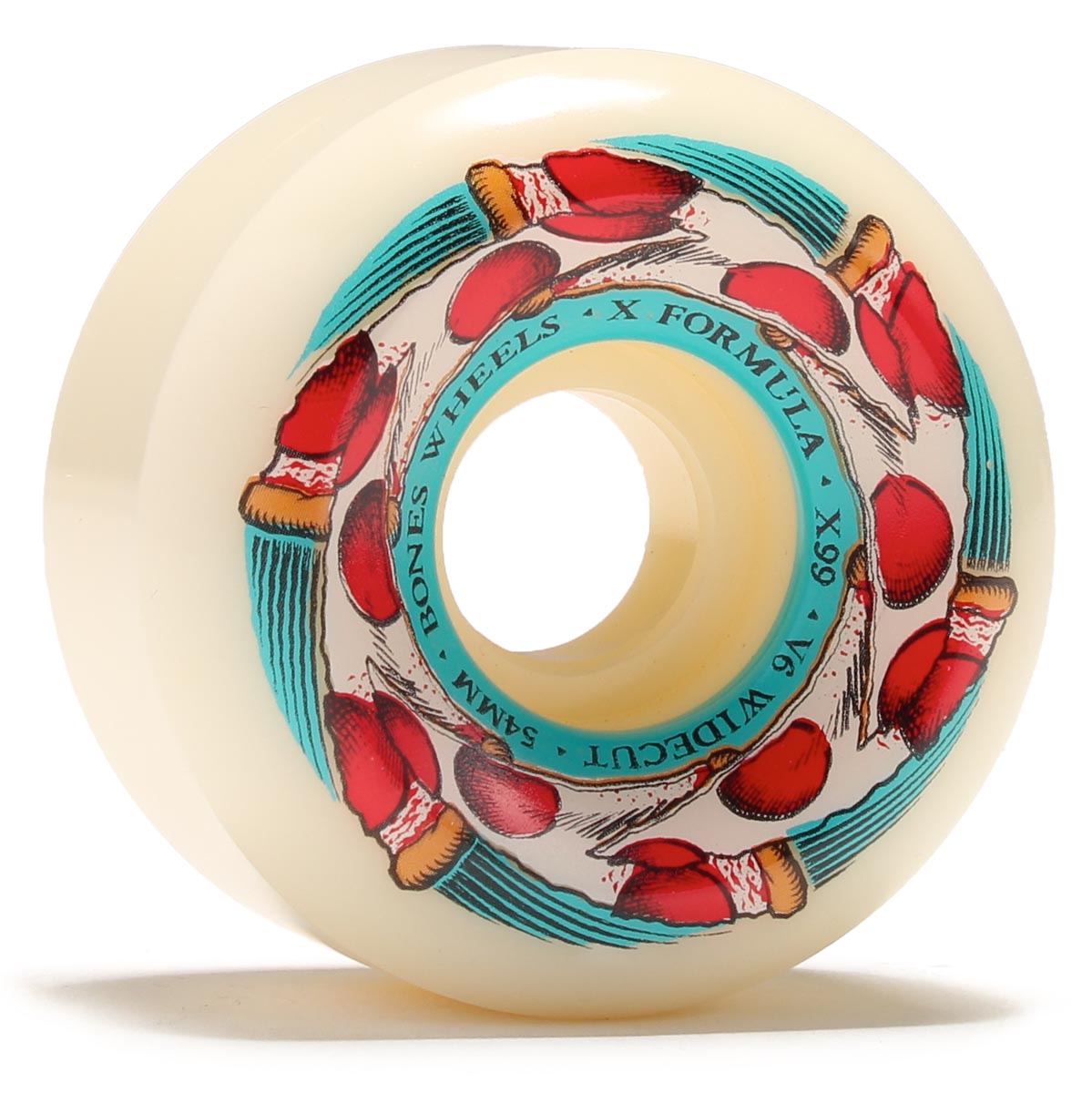 Bones X-Formula Deep Dish 99a V6 Wide-Cut Skateboard Wheels - 54mm image 1