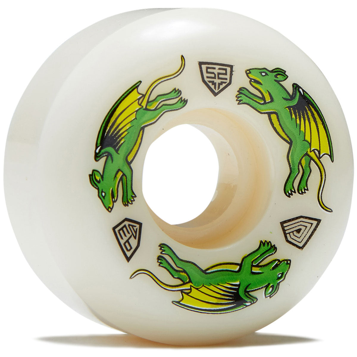 Powell-Peralta Dragon Formula 93a V5 Skateboard Wheels - Off White - 52mm image 1