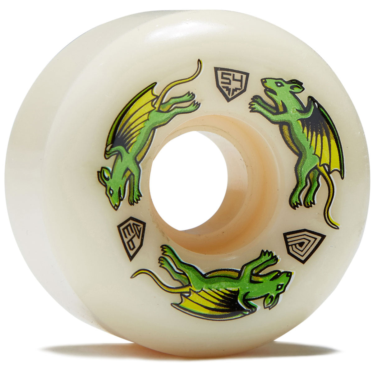 Powell-Peralta Dragon Formula 93a Nano Rat V6 Skateboard Wheels - Off White - 54mm image 1