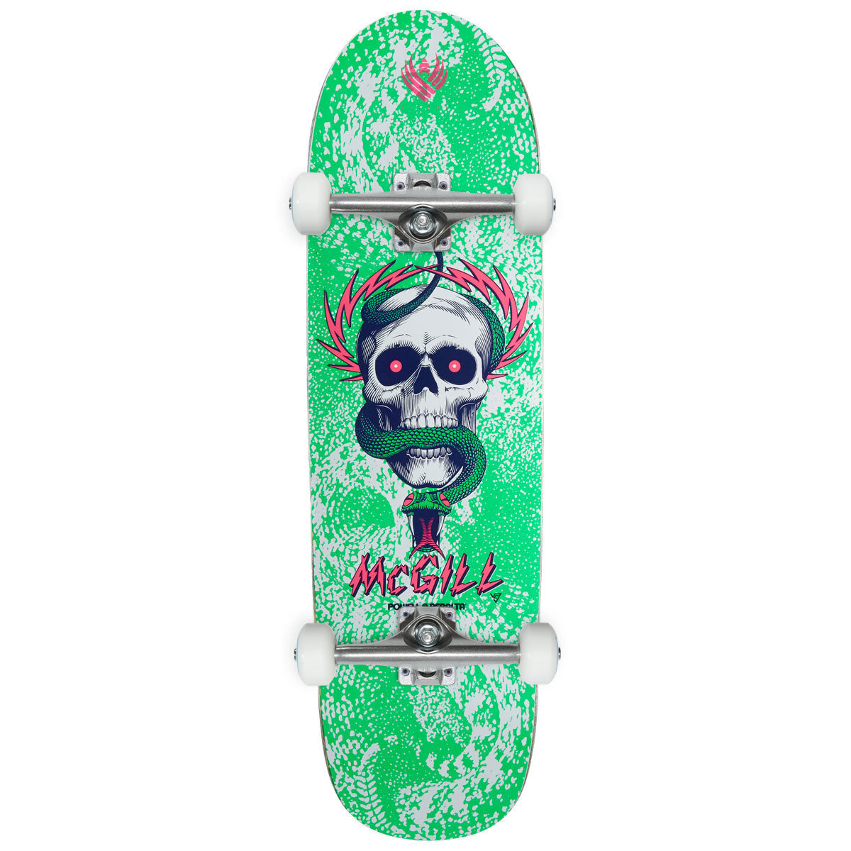 Powell-Peralta Flight Mike McGill Skull & Snake 06 Skateboard Complete - Green/White - 8.97
