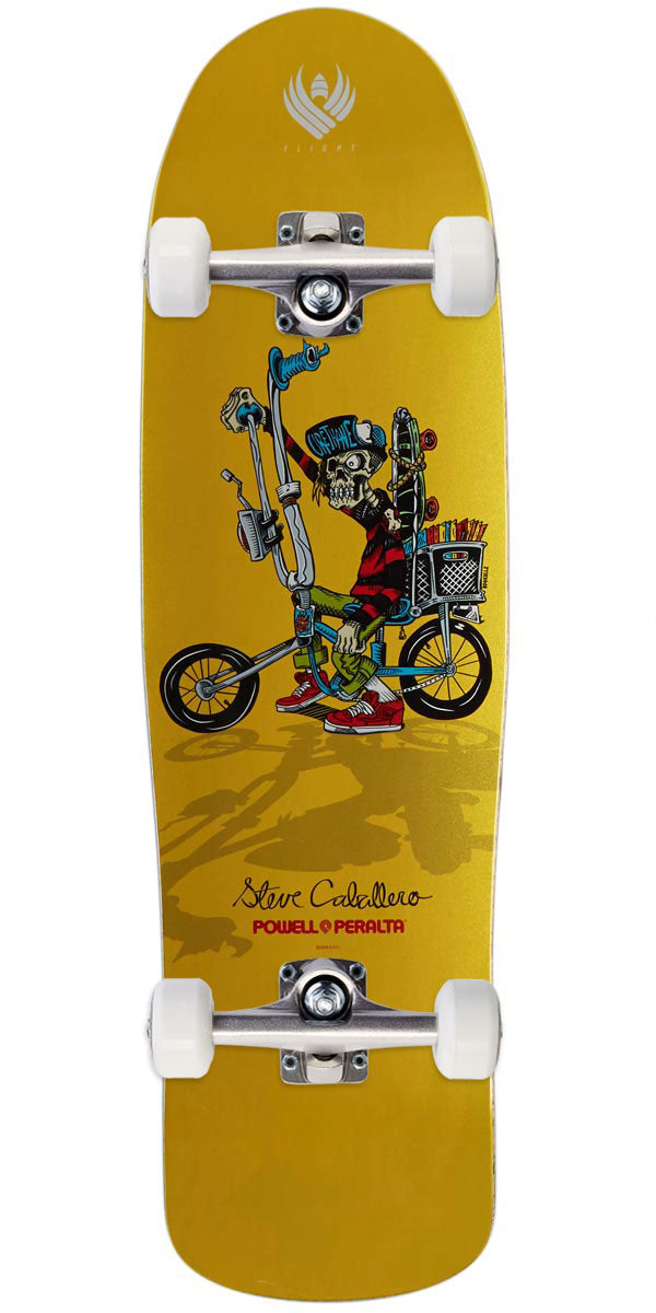 Powell-Peralta Flight Steve Caballero Chopper Bike Skateboard Complete - Yellow - 9.00