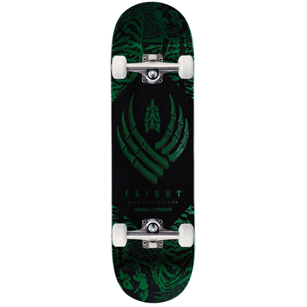 Powell-Peralta Flight Skeleton Skateboard Complete - Green Foil - 8.50