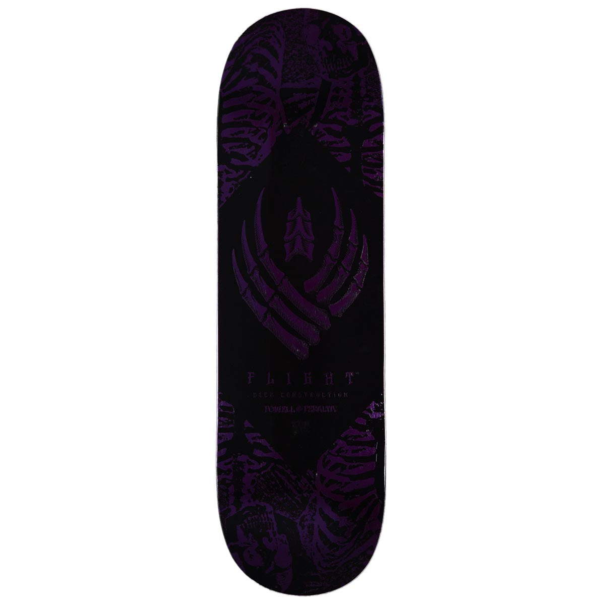 Powell-Peralta Flight Skeleton Skateboard Deck - Purple Foil - 9.00