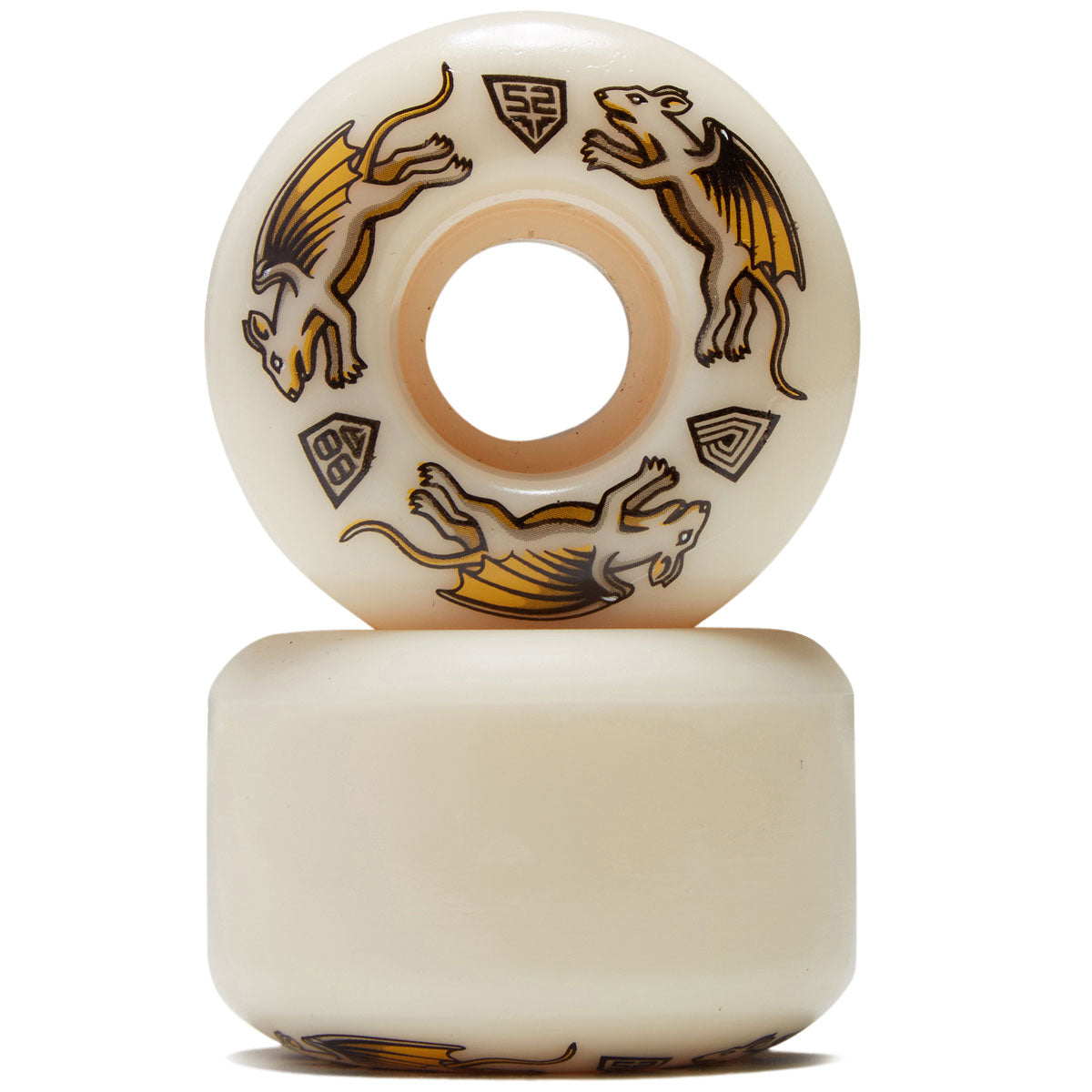 Powell-Peralta Dragon Formula 88a Nano Rat V4 Skateboard Wheels - Off White - 52mm image 2