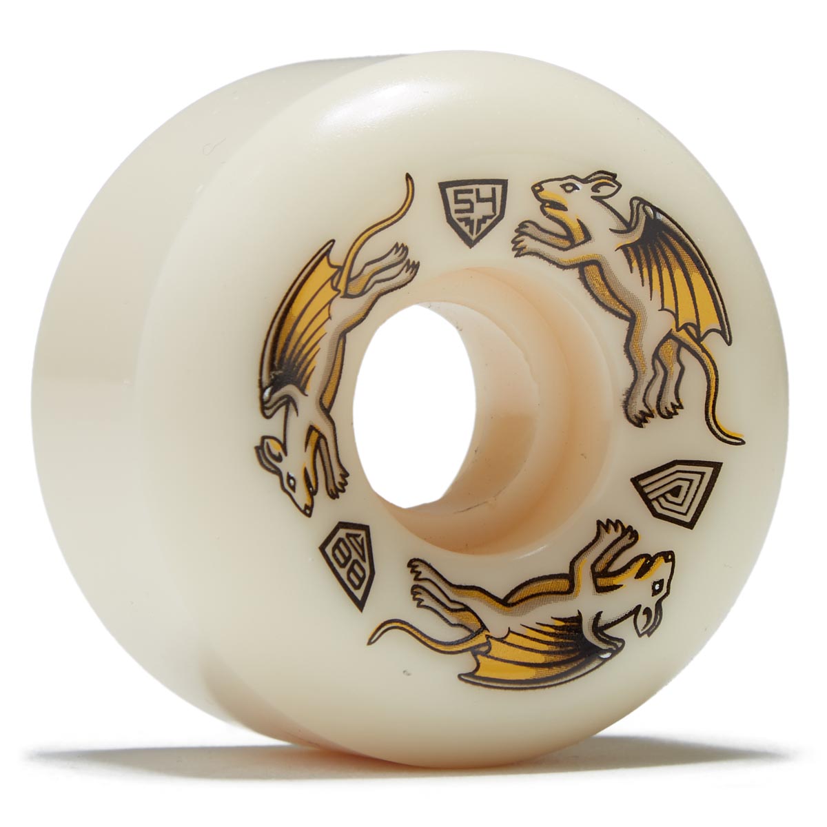 Powell-Peralta Dragon Formula 88a Nano Rat V6 Skateboard Wheels - Off White - 54mm image 1