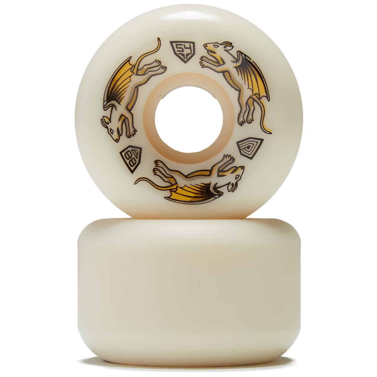 Powell-Peralta Dragon Formula 88a Nano Rat V6 Skateboard Wheels - Off White - 54mm image 2