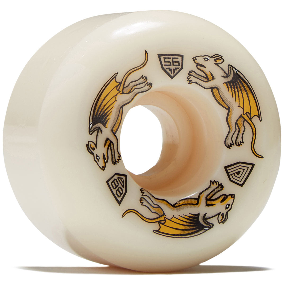 Powell-Peralta Dragon Formula 88a Nano Rat V6 Skateboard Wheels - Off White - 56mm image 1