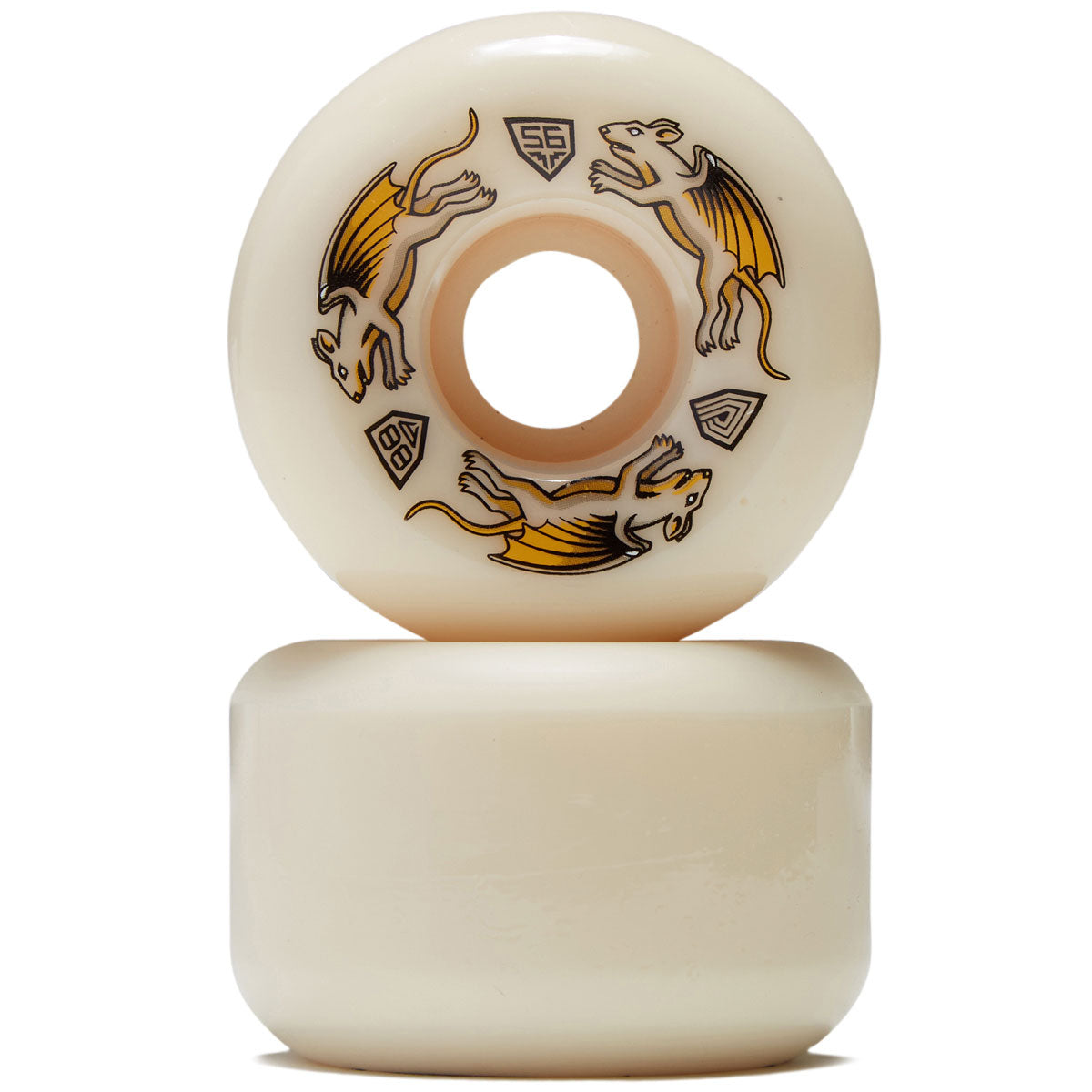 Powell-Peralta Dragon Formula 88a Nano Rat V6 Skateboard Wheels - Off White - 56mm image 2