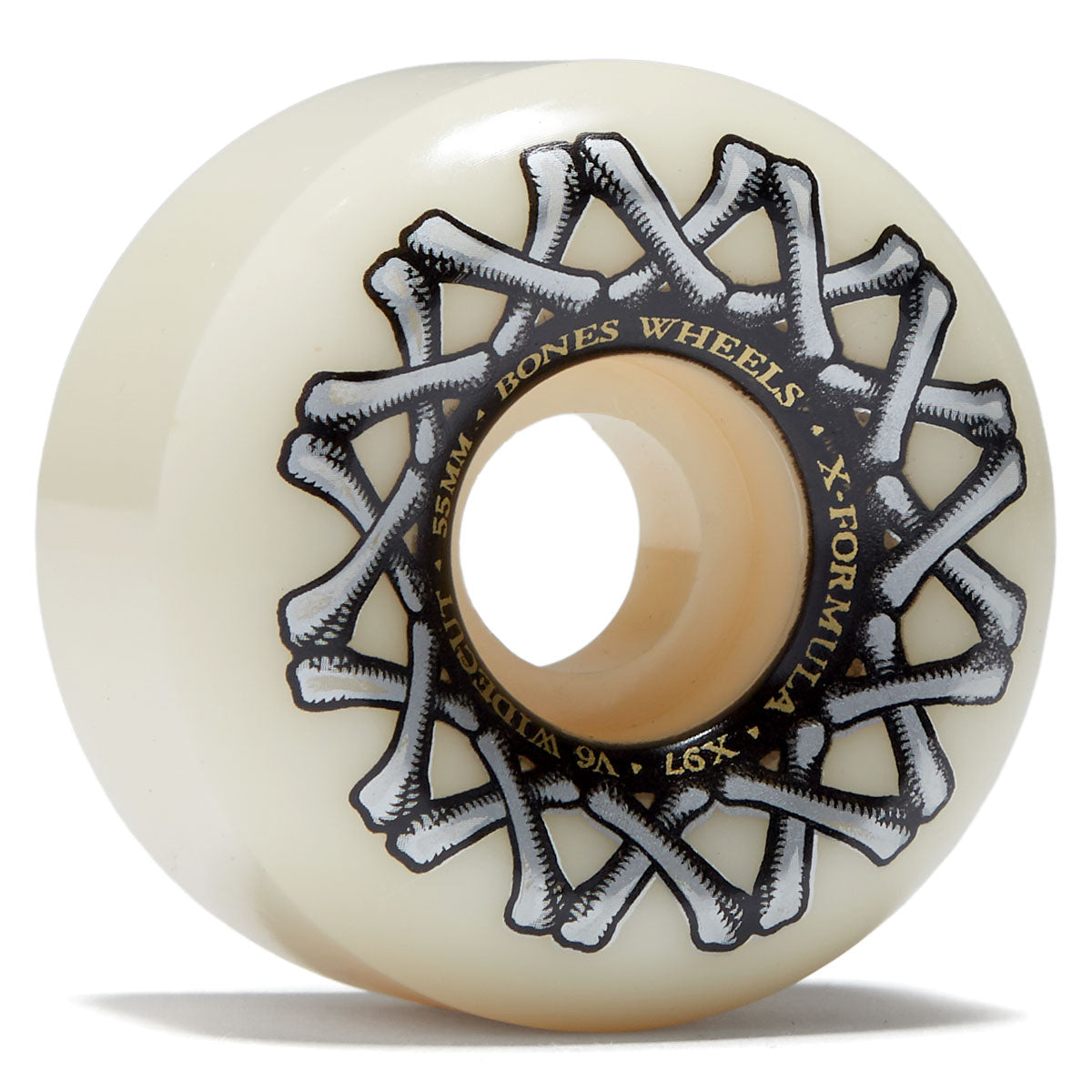 Bones X Formula Widecuts 97a V6 Wide-Cut Skateboard Wheels - 55mm image 1