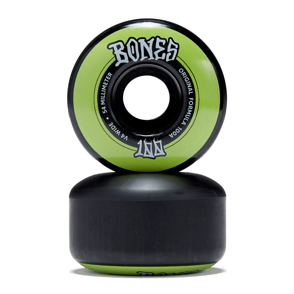Bones 100s Wides 100a V4 Wide Skateboard Wheels - Black - 54mm image 2