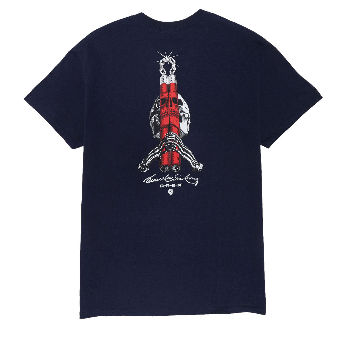 Powell-Peralta Bruce Lee Skull & Numchucks T-Shirt - Navy image 1